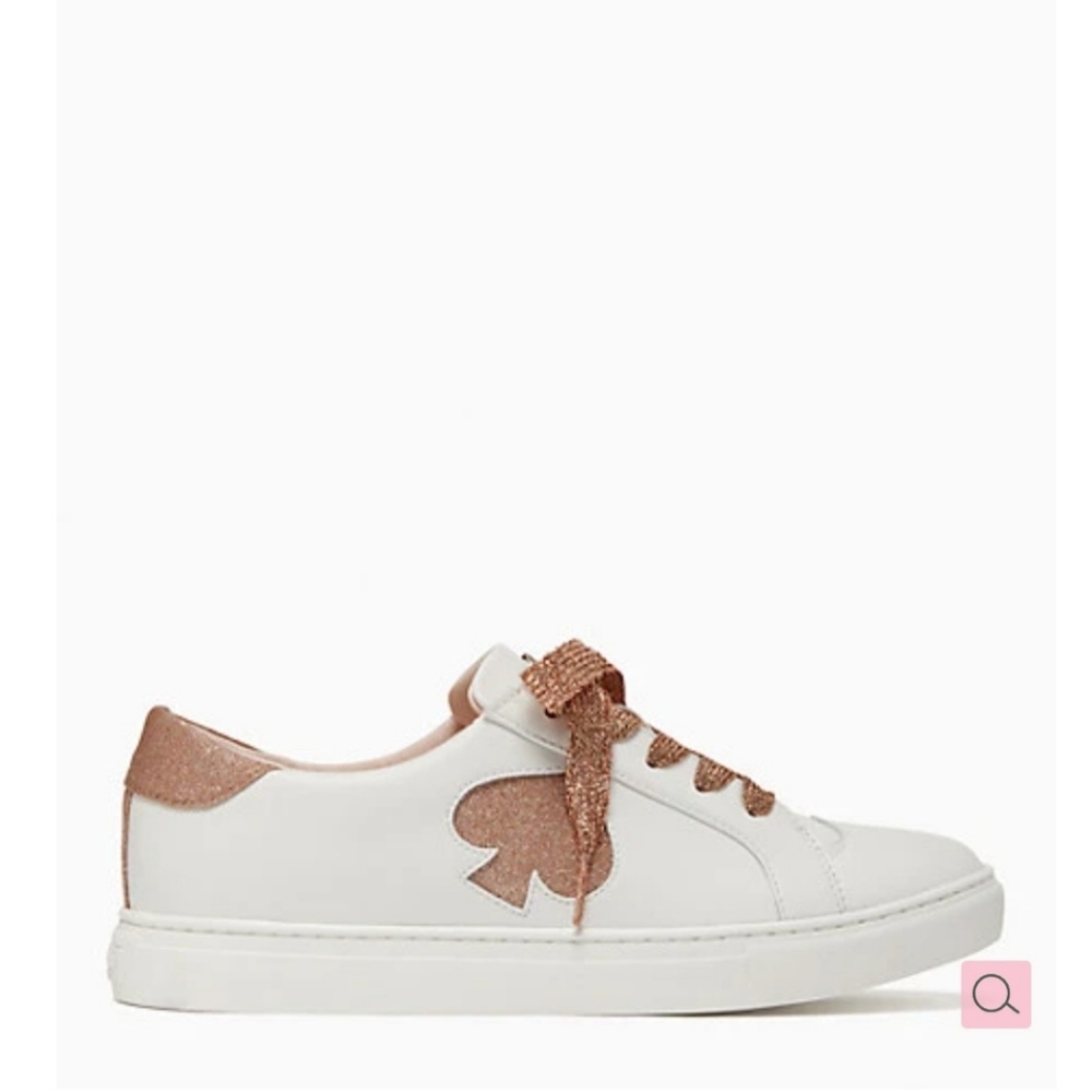 Kate Spade white and rose gold sneaker size 8
